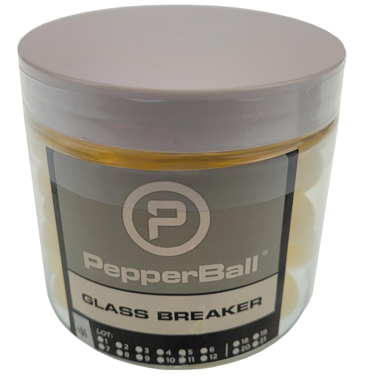 PepperBall Glass Breaker Projectiles 100 Rounds .68 Caliber