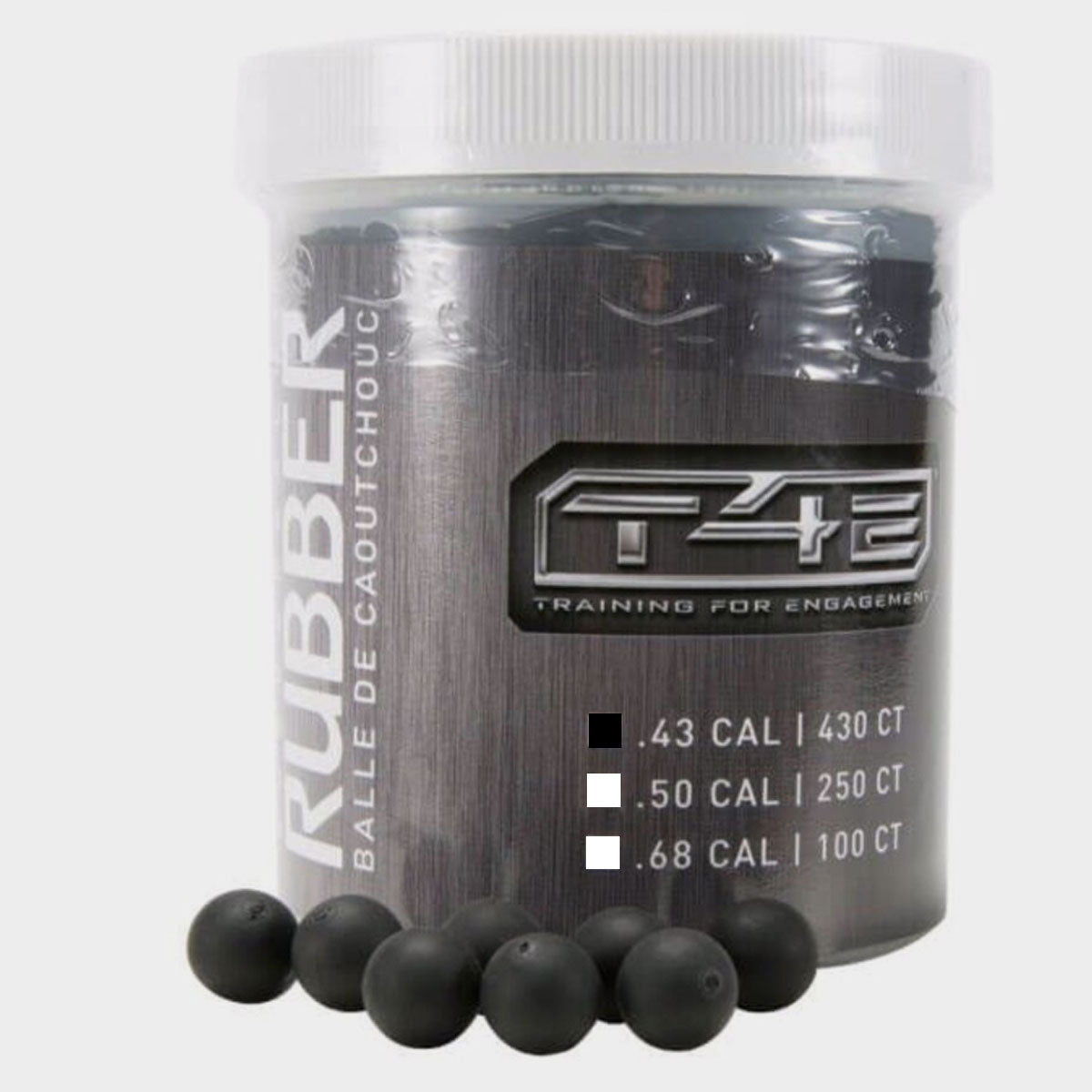 T4E .43 Caliber Hard Rubber Balls 430 Count