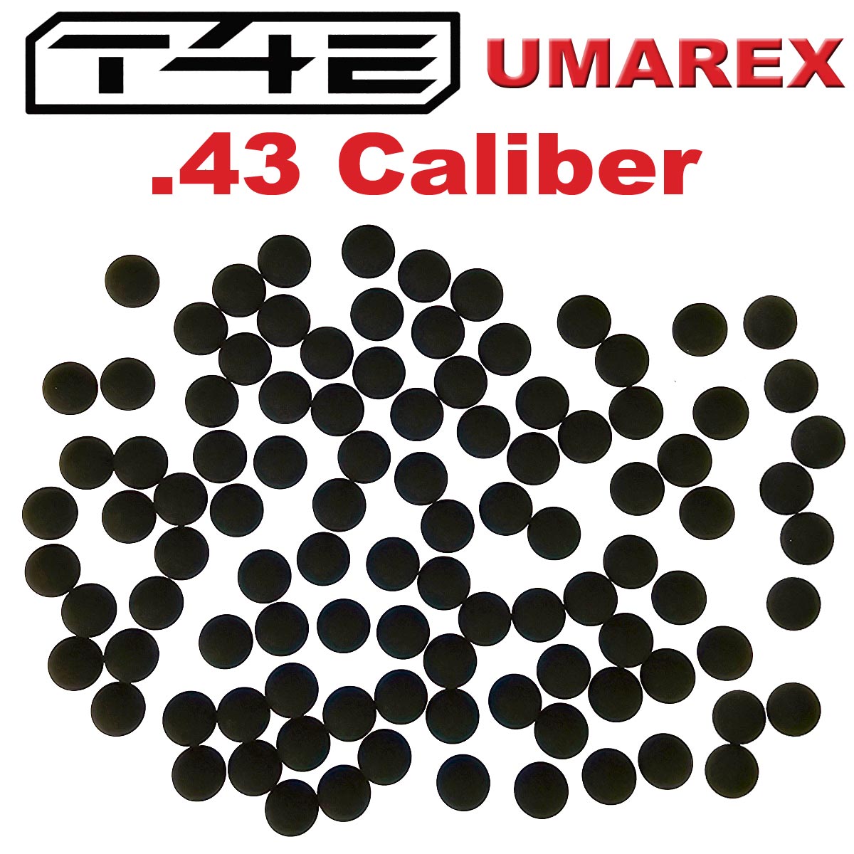 Umarex T4E Hard Rubber Ball .43 Caliber 100 Count