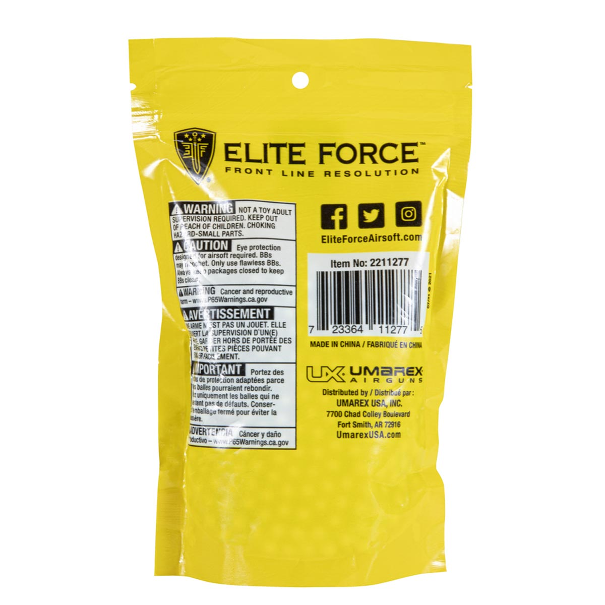 Elite Force Tracer 6MM .20G Airsoft BBs Light Green 1000CT