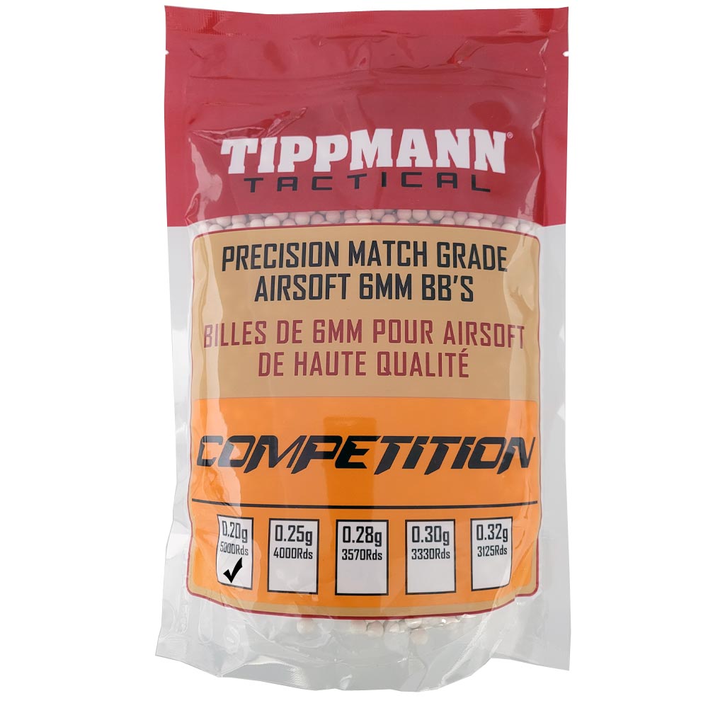 Tippmann Precision Match Grade Airsoft BBs 6mm .20g White 5000CT