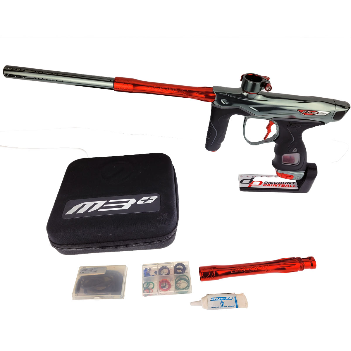 Dye M3+ Paintball Marker Grey Red w case USED