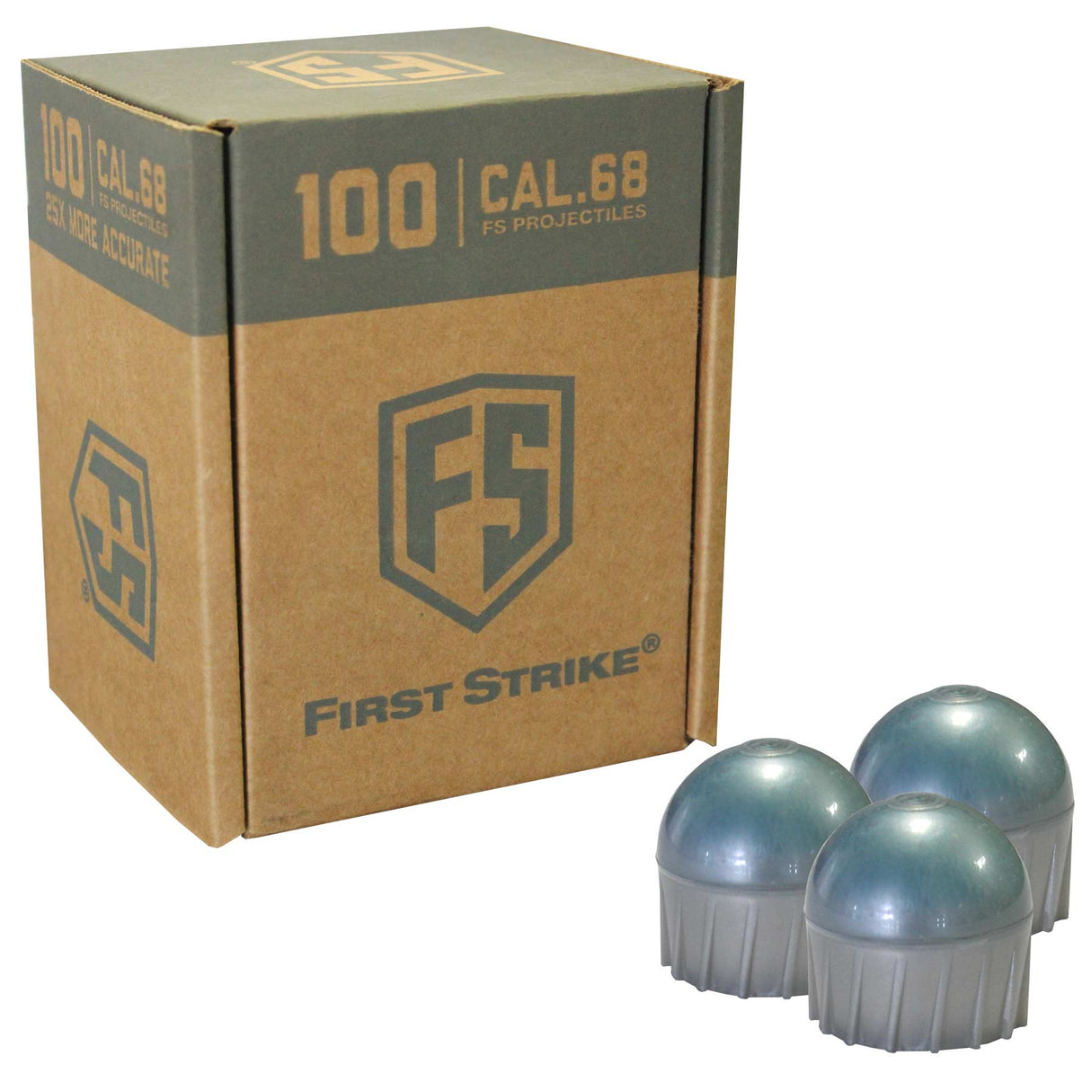 First Strike Rounds 100 Count Silver Shell Blue Fill