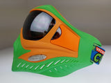 V-Force Grill Paintball Mask Cowabunga Series Orange/Green Euro Edition