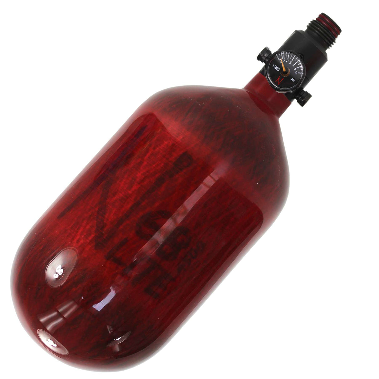 Ninja Standard 68 ci 4500 psi Lite Air Tank Translucent Red