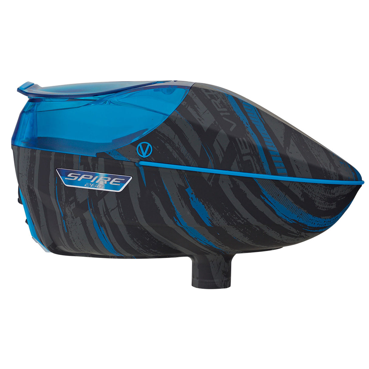 Virtue Spire 260 Paintball Hopper Graphic Cyan